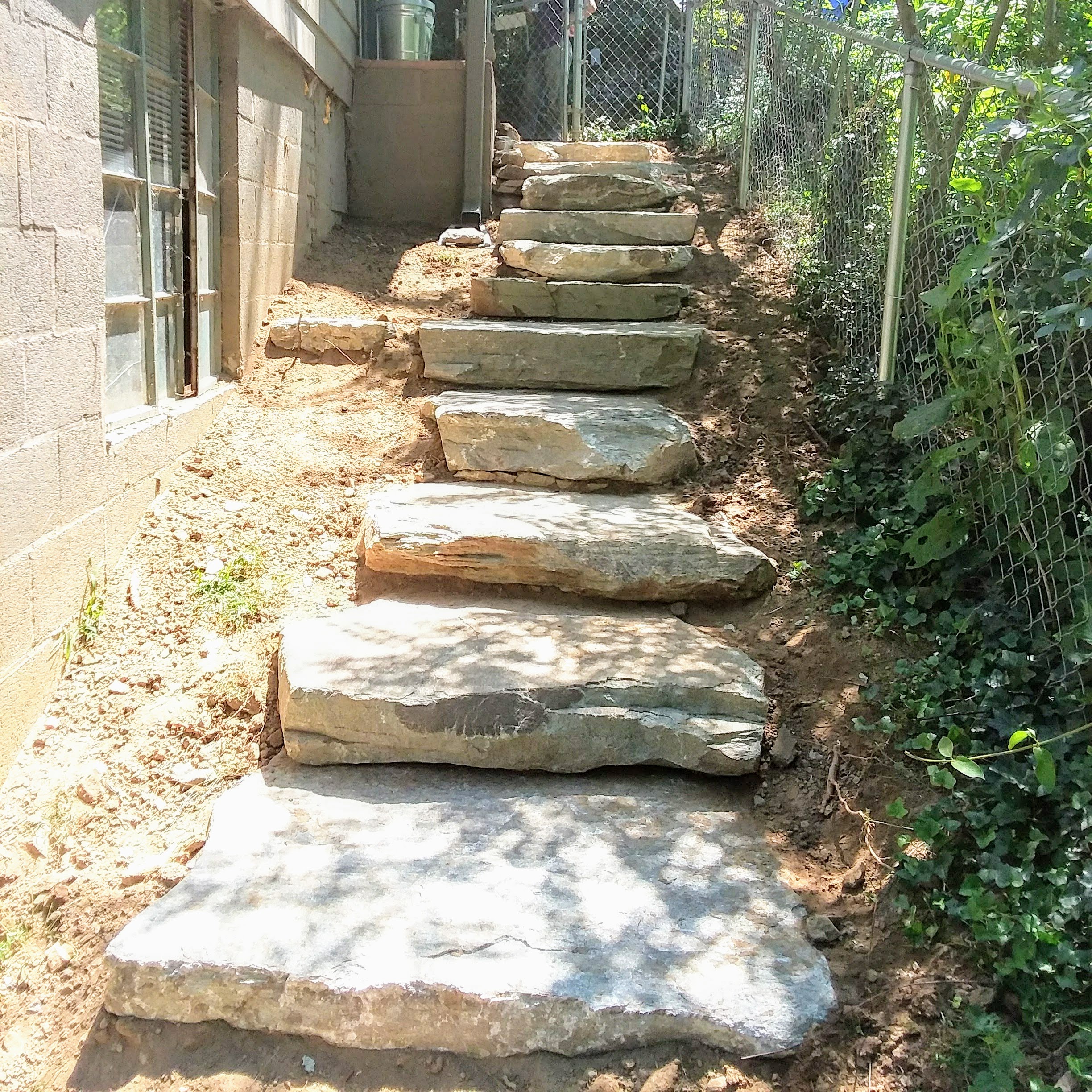 Stone Stairs Stand The Test Of Time - Asheville Landscape Design Services